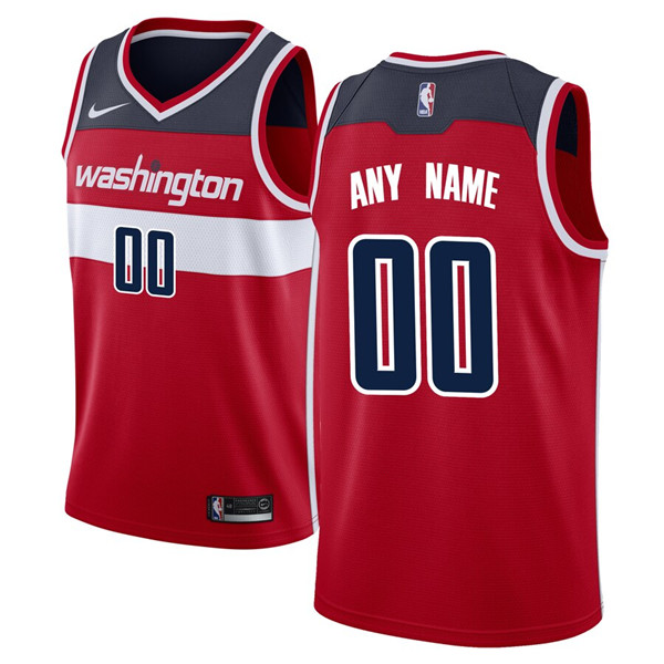 Men's Washington Wizards Active Player Red Custom Stitched NBA Jersey